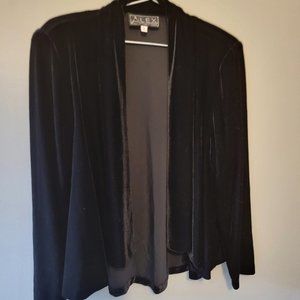 Alex Evenings Black Velvet Sweater, small